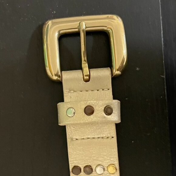 Streets Ahead - Taupe Studded Belt
